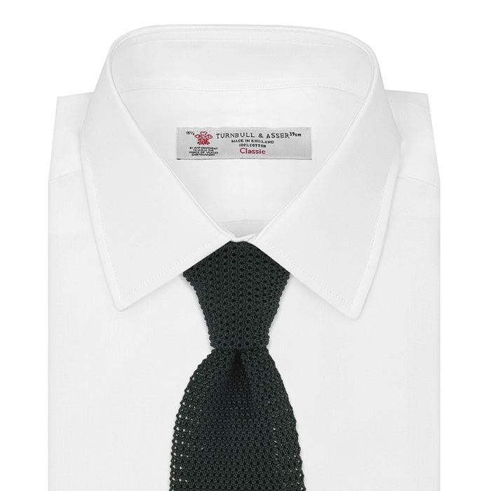 Green Knitted Silk Tie Image 1