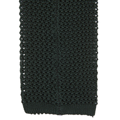 Green Knitted Silk Tie Image 3