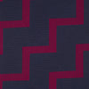 View 3 of product The Turnbull & Asser Navy and Red Striped Zigzag Silk Tie, featuring a striking pattern, is elegantly rolled on a white background—ideal for the modern gentleman.