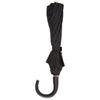 View 2 of product A Black Telescopic Umbrella with Black Maple Crook by Turnbull & Asser is open against a plain white background.