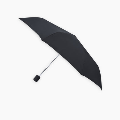 Black Automatic Telescopic Umbrella with Matte Black Handle Image 2