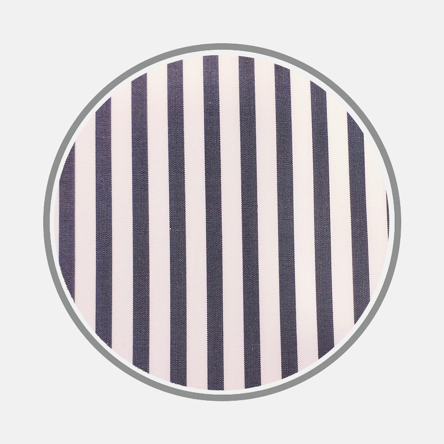 Navy Candy Stripe Cotton Fabric
