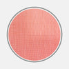 View 1 of product A close-up view of the Turnbull & Asser Purple End-on-End Cotton Fabric shows its fine, grid-like texture and round shape with a thin gray border, set against a plain white background.