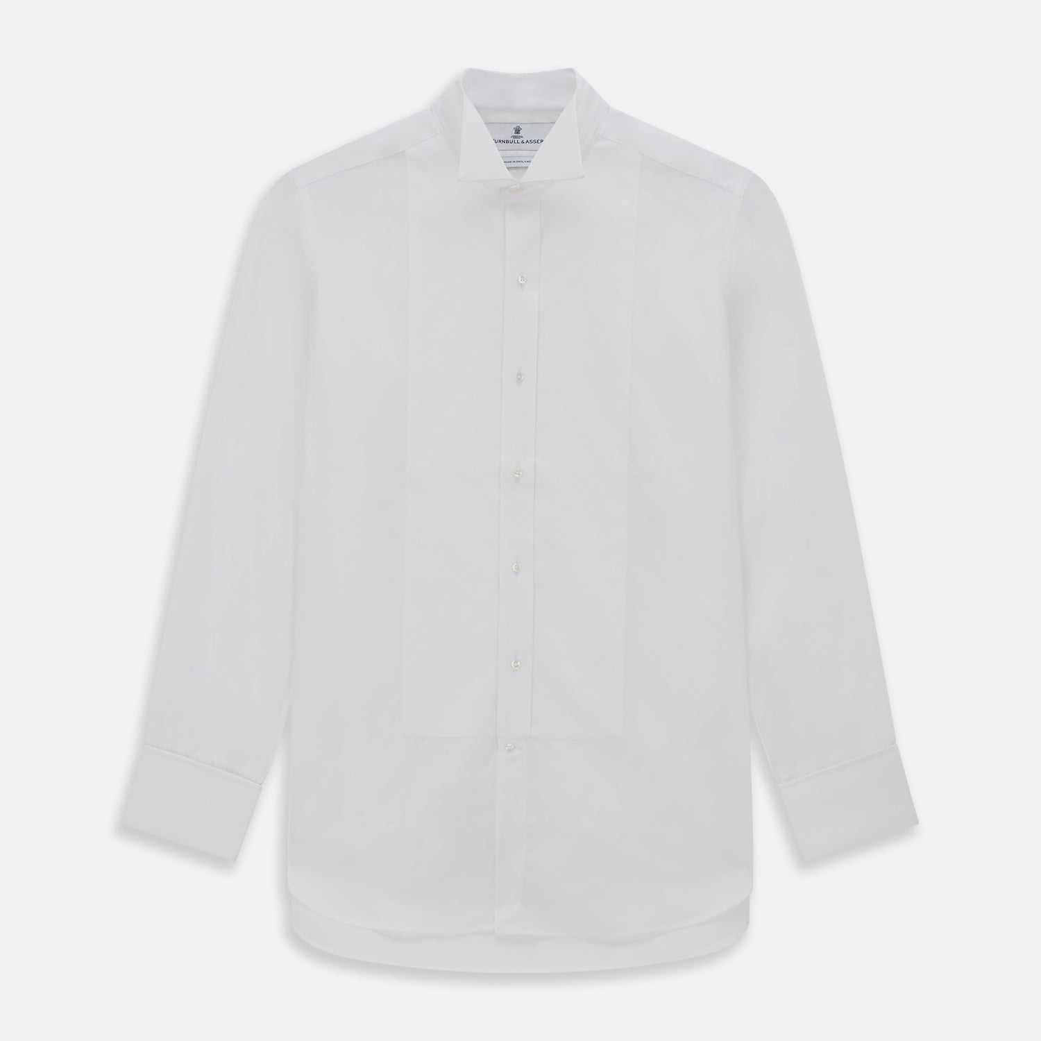 White Cotton Dress Shirt With Wing Collar & Double Cuffs | Turnbull & Asser