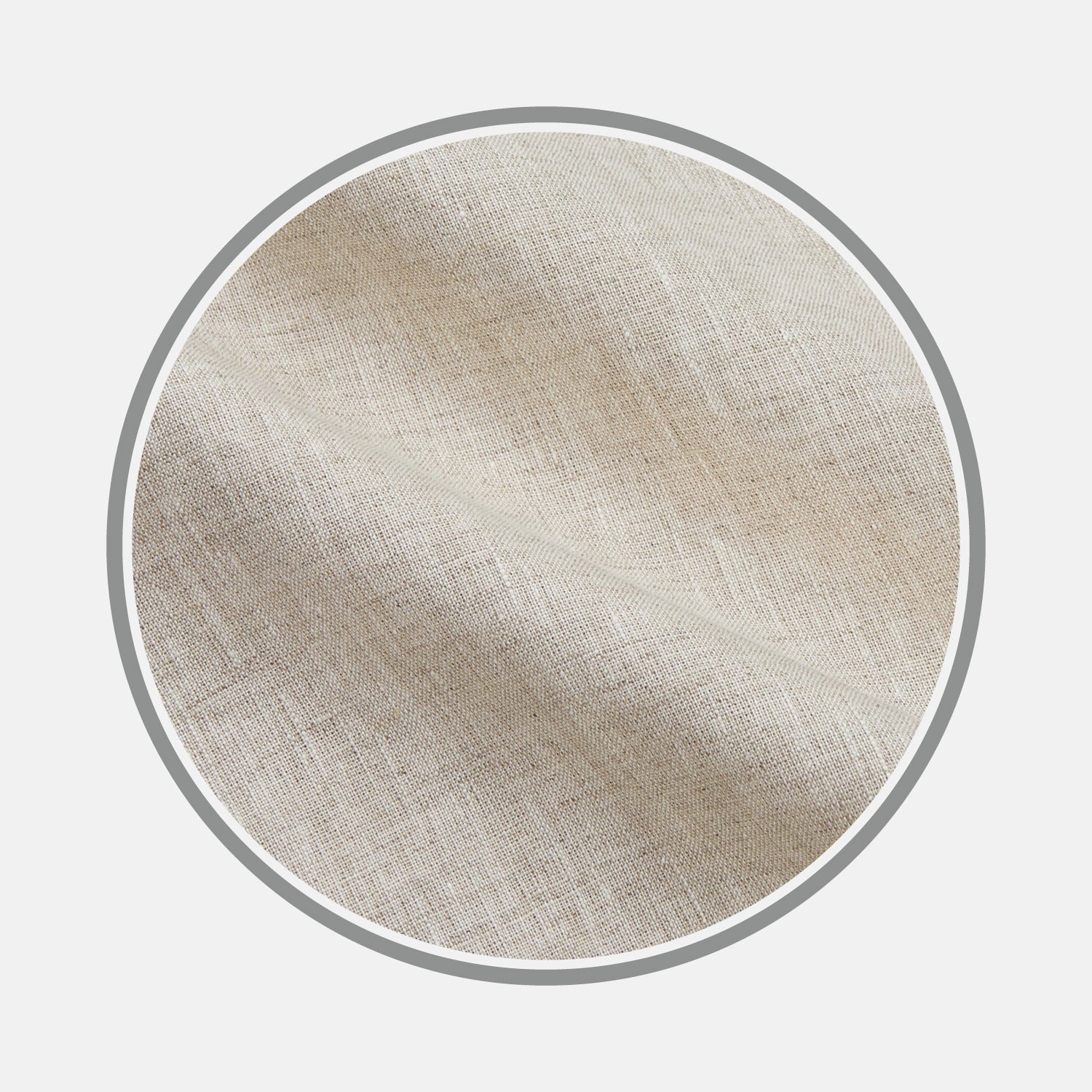 Light Oatmeal Plain Linen Blend Fabric