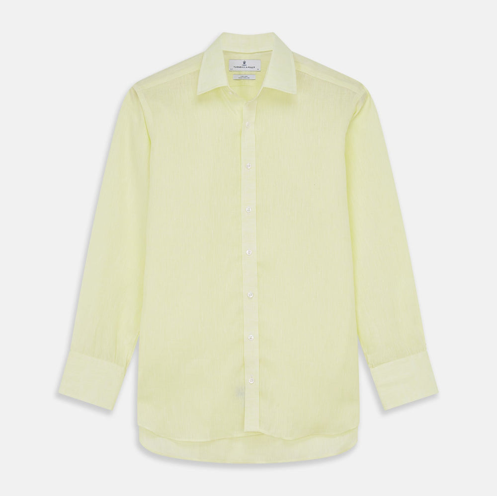 Plain Yellow Linen Fabric