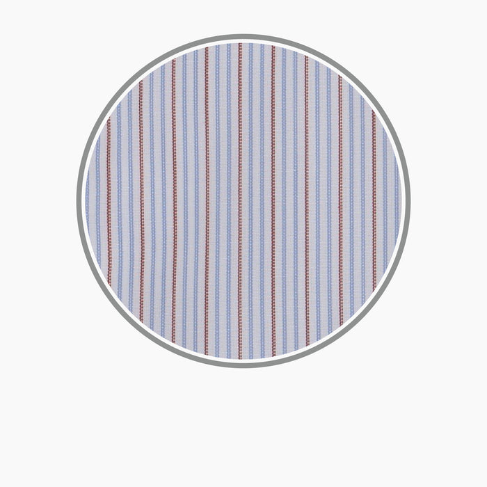 Red and Navy Supraluxe Stripe Fabric Image 2