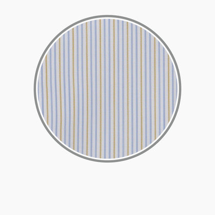 Yellow and Navy Supraluxe Stripe Fabric