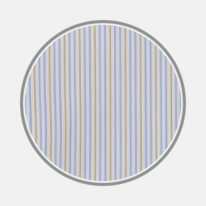 Yellow and Navy Supraluxe Stripe Fabric