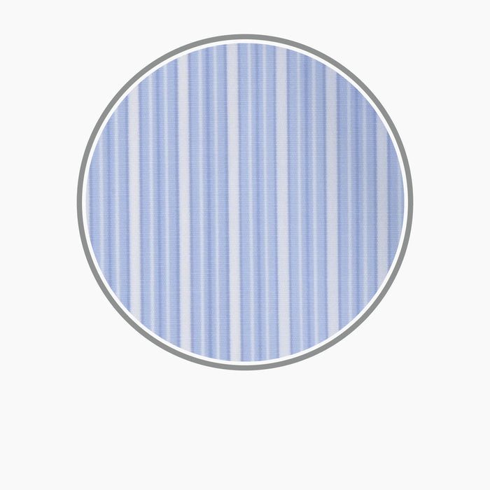 Light Blue Rich Stripe Cotton Fabric Image 2