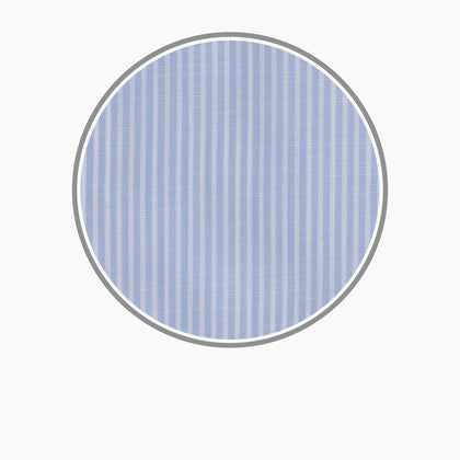 Light Blue and White Stripe Chambray Fabric Image 2