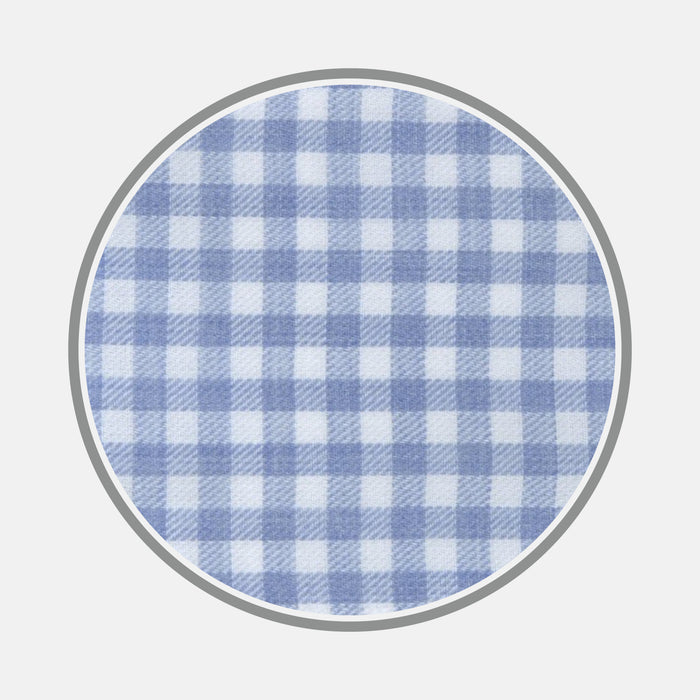 Light Blue Gingham Cotton Fabric