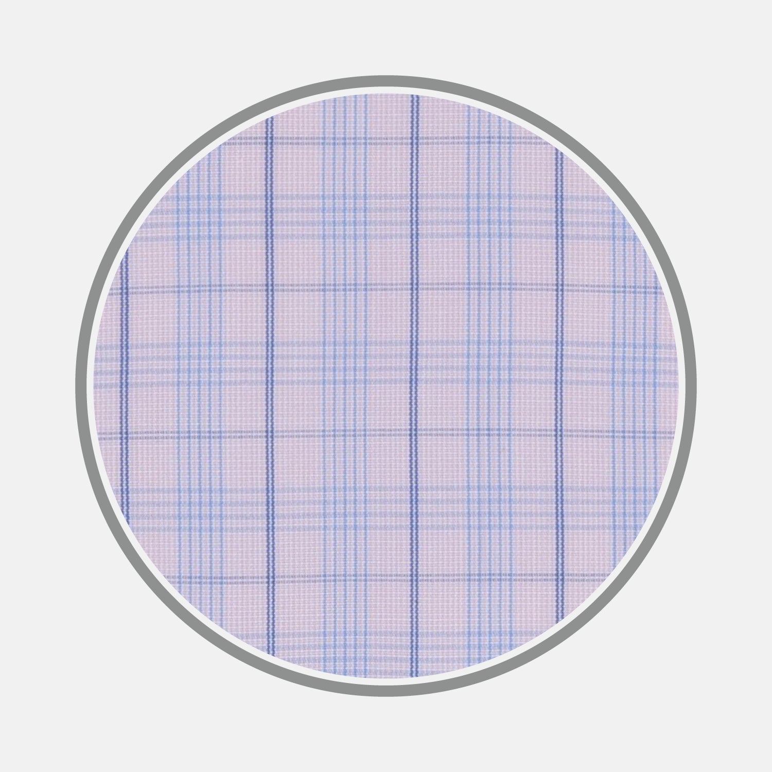 Pink and Blue Windowpane Check Cotton Fabric