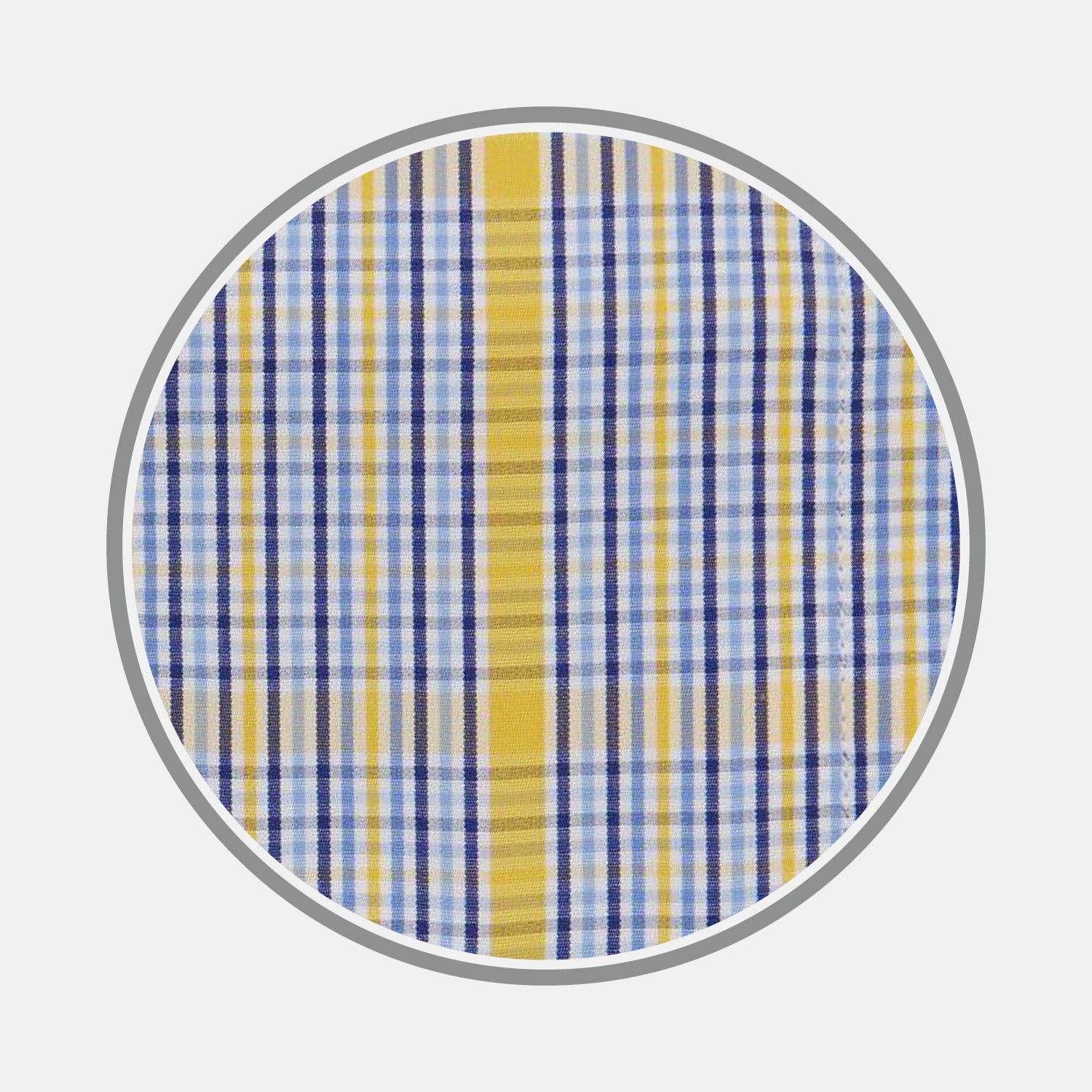 Yellow & Blue Check Cotton Fabric