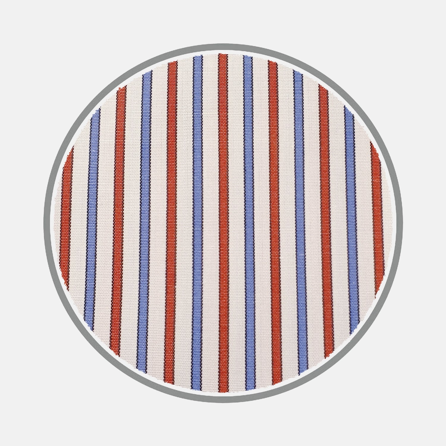 Blue and Red Stripe Silverline Cotton Fabric