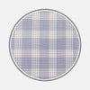 View 1 of product A circular item featuring a blue and white plaid pattern inspired by custom shirts, with a gray border, from Turnbull & Asser's MTM SHIRTS ALL collection, shown on a plain white background.