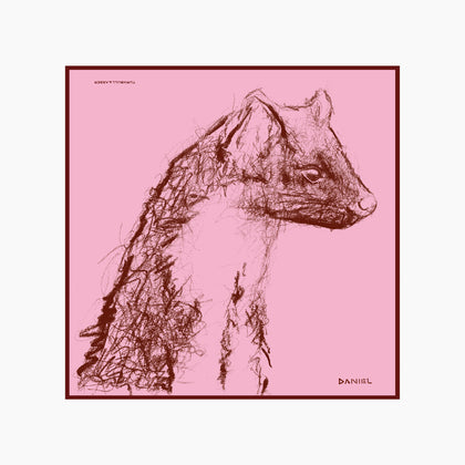 DANIEL PERKIN PINK PINE MARTIN POCKET SQUARE Image 3