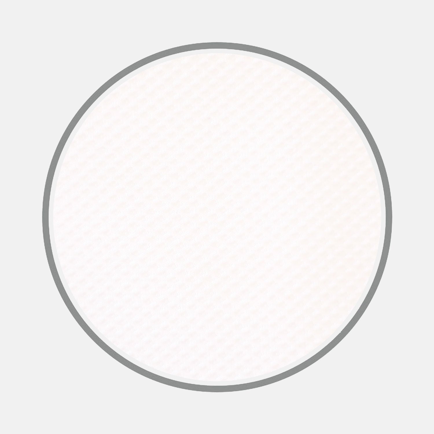 View 2 of product The White Textured Cotton Weave by Turnbull & Asser features a round, white cotton pad with a subtle textured pattern and a thin gray border, displayed on a light gray background.