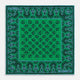 Green & Blue Double-Faced Paisley Silk Bandana Pocket Square