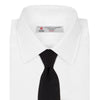 View 2 of product The Turnbull & Asser Seven-Fold Black Grenadine Silk Tie, displayed on a white background, adds a refined touch of luxury neckwear.