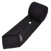View 4 of product The Turnbull & Asser Seven-Fold Black Grenadine Silk Tie, displayed on a white background, adds a refined touch of luxury neckwear.
