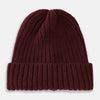 Burgundy Cashmere Ribbed Hat