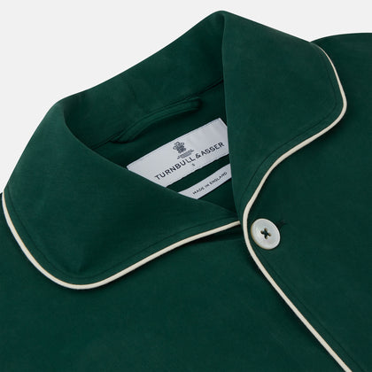 Dark Green Silk Pyjama Set