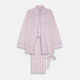 Pink And White Stripe Twill Cotton Pyjama Set
