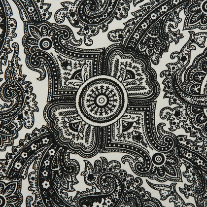 White Persian Paisley Pocket Square