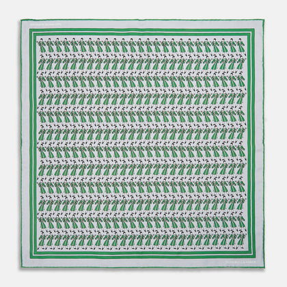 Green Dressing Gowns Pocket Square