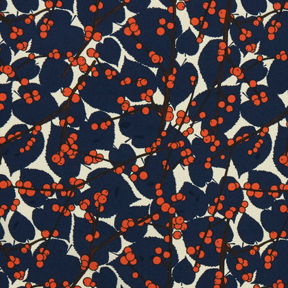 Blue Berry Floral Pocket Square