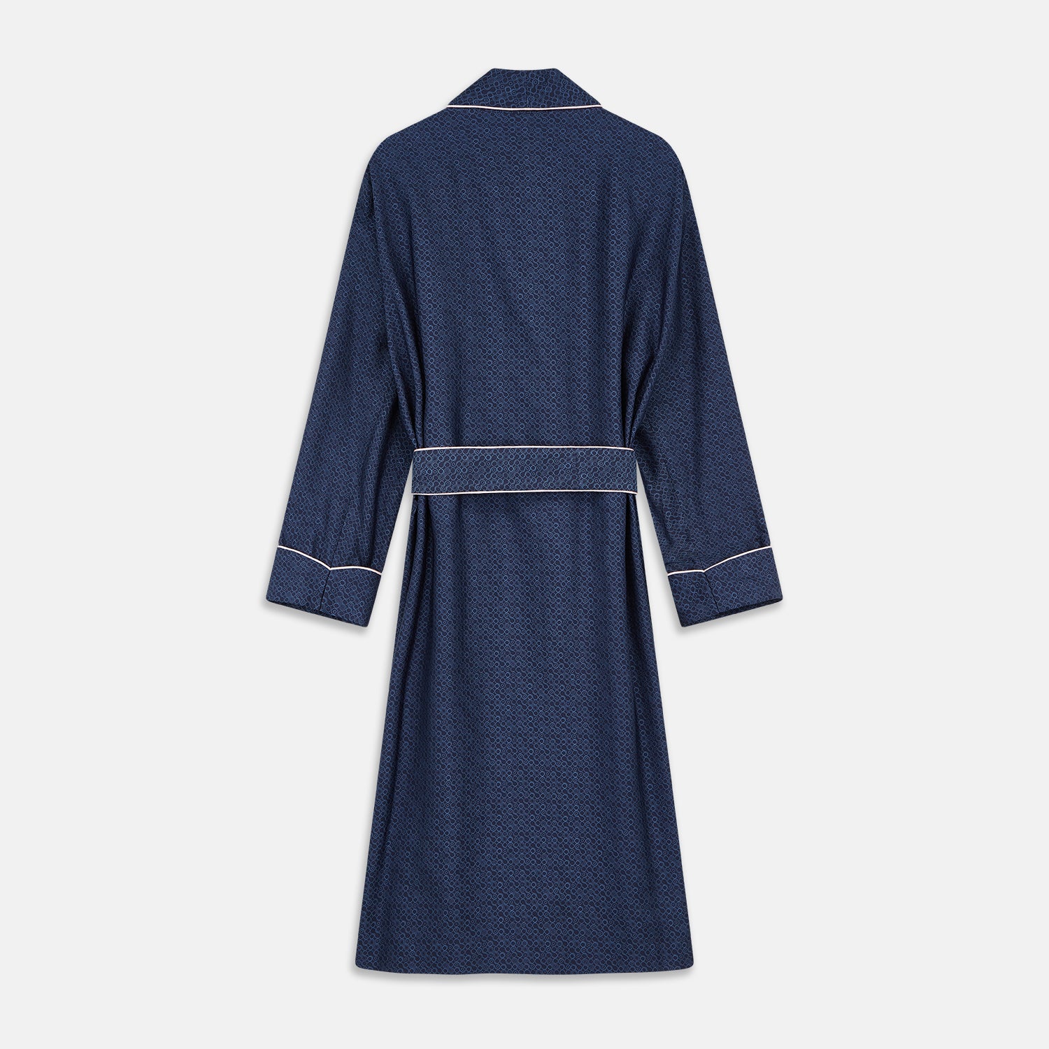 Blue Multi Circle Silk Jacquard Gown