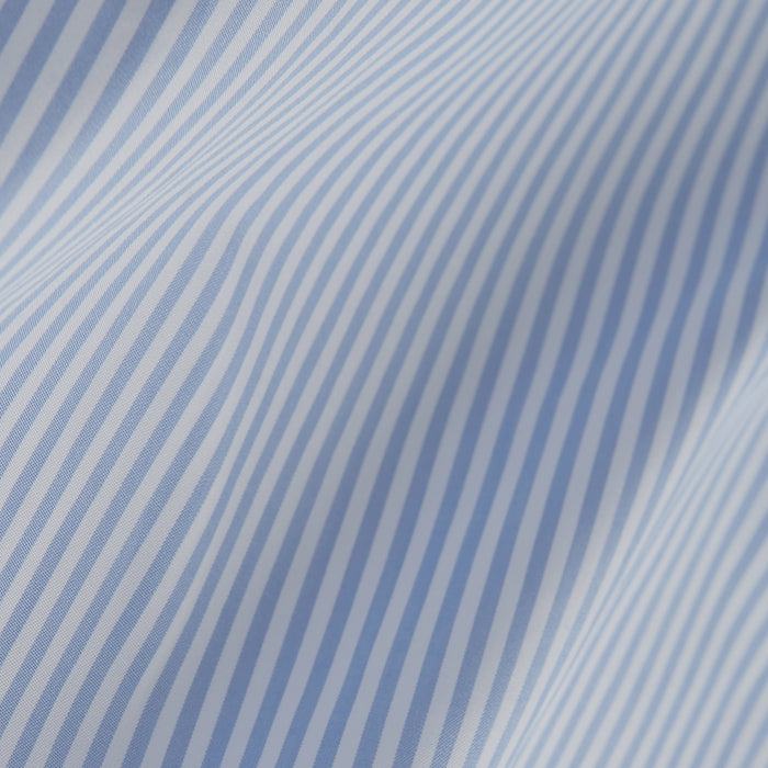 Light Blue Bengal Stripe Shirt with T&A Collar and 3-Button Cuffs Image 3