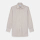 Sand Bengal Stripe Regular Fit Shirt with T&A Collar and 3-Button Cuffs
