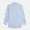 View 5 of product Green Stripe Regular Fit Shirt by Turnbull & Asser, featuring a T&A collar and double cuffs, displayed against a white background.