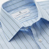 View 2 of product Green Stripe Regular Fit Shirt by Turnbull & Asser, featuring a T&A collar and double cuffs, displayed against a white background.