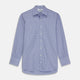 Blue Check Shirt with T&A Collar and 3-Button Cuffs