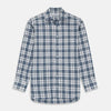 Blue Check Shirt with T&A Collar and 3-Button Cuffs