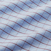View 4 of product The Burgundy Graph Check Regular Fit Shirt by Turnbull & Asser features a T&A collar, 3-button cuffs, and a check pattern. Laid flat on a white background.