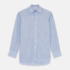 View 1 of product The Burgundy Graph Check Regular Fit Shirt by Turnbull & Asser features a T&A collar, 3-button cuffs, and a check pattern. Laid flat on a white background.