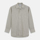 Green Multi Check Cotton-Cashmere Shirt with T&A Collar and 3-Button Cuffs