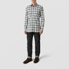 View 2 of product The Turnbull & Asser Green Check Shirt features a classic T&A collar, white buttons down the front and on 3-button cuffs, and a bold green, white, and black plaid pattern.