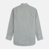 View 5 of product The Turnbull & Asser Green Gingham Check Regular Fit Shirt features a classic T&A collar and 3-button cuffs, displayed on a plain white background.