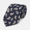 View 1 of product The Black Renoir Paisley Tie by Turnbull & Asser features intricate paisley patterns, making it a sophisticated addition to any outfit.