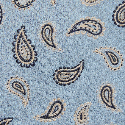 Sky Blue Renoir Paisley Tie Image 2
