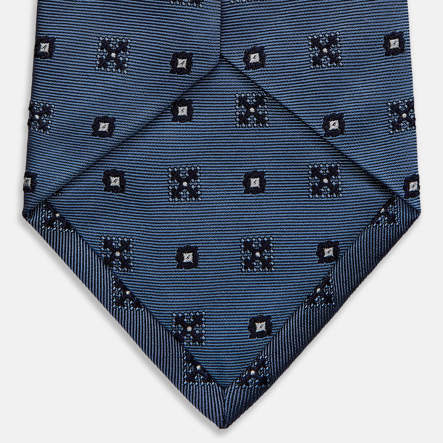 Blue Spot Shield Silk Tie