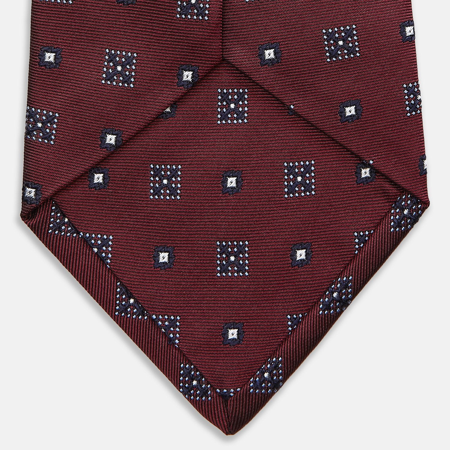 Burgundy Shield Silk Tie