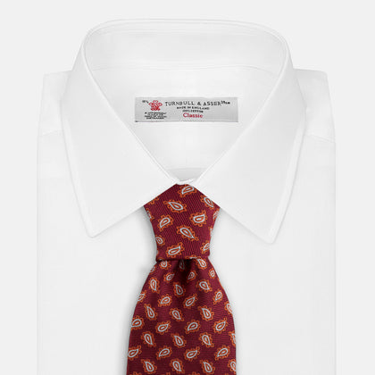 Red Abstract Paisley Silk Tie