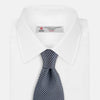 Blue Houndstooth Silk Tie