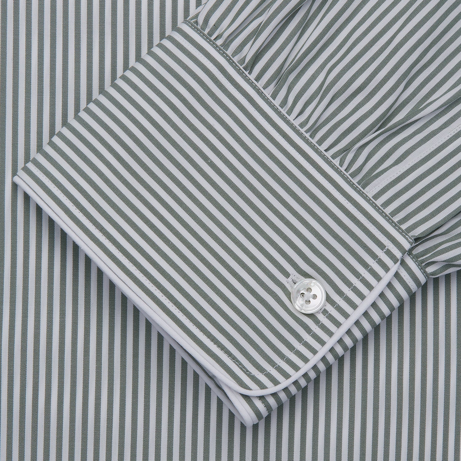 Green Bengal Striped Cotton Nightshirt